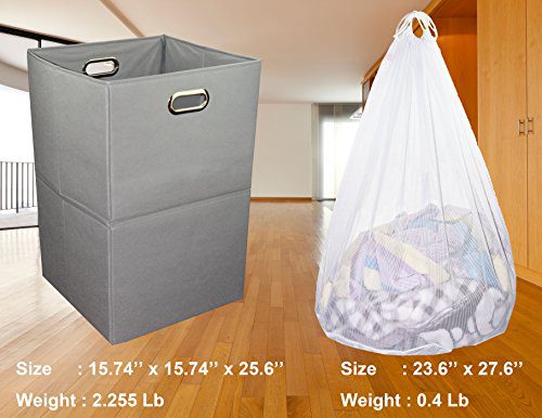 Premium Foldable Large Laundry Hamper with Laundry Bag - Durable Non-Woven