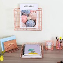 Superbpag Rose Gold Office Supplies 5 in 1 Desk Organizer Set