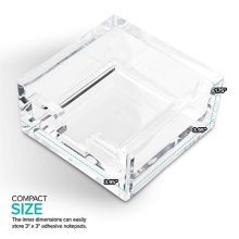 Modern Innovations 3 x 3 Sticky Note Pad Holder W/O Pad, Acrylic
