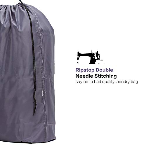 HOMEST 2 Pack Large Nylon Laundry Bag, Machine Washable Large Dirty Clothes