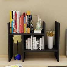 Hossejoy Wood Adjustable Desktop Storage Organizer Display Shelf Rack