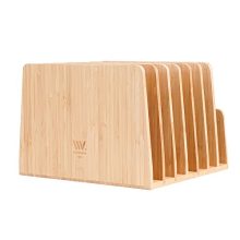 MobileVision Bamboo Desktop File Folder Organizer and Paper Tray