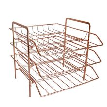 LUCYCAZ 3 Tiers Stackable Document Letter Tray Desk Organizer Desktop Paper File