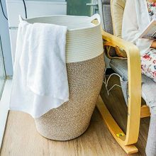 Goodpick Large Laundry Hamper | Woven Cotton Rope Clothes Hamper