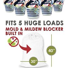 4 Count Laundry Hamper Liners- BLOCKS Mold and Mildew. Extra Large