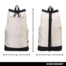 HOME RUNNER Laundry Bag | 31.5"x24" XL Size, Wide Shoulder Strap