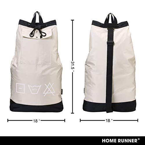 HOME RUNNER Laundry Bag | 31.5"x24" XL Size, Wide Shoulder Strap