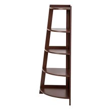 Binrrio Corner Shelf, Industrial Style Corner Storage Rack Plant Stand Wood