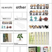 Cq acrylic 15" Invisible Acrylic Floating Wall Ledge Shelf, Wall Mounted Nursery Kids