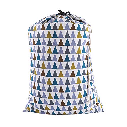 SWISSELITE Heavy Duty Laundry Drawstring Bag with Strap, 28 x 40 Inches Travel Dirty Clothes Bag for Laundromat and Household, 6 Color