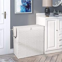 Greenstell Handwoven Laundry Hamper with 2 Removable Liner Bag
