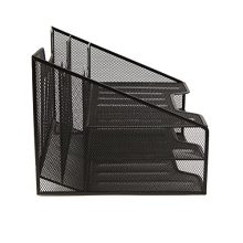 Mind Reader Mesh Desk Organizer 5 Trays Desktop Document Letter Tray for Folders
