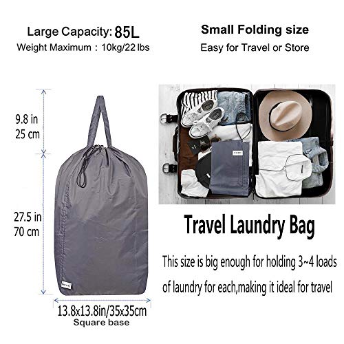 UniLiGis Tear Proof Nylon Laundry Bag with Handles,Travel Laundry Bag