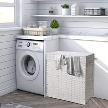 Greenstell Handwoven Laundry Hamper with 2 Removable Liner Bag