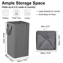 WOWLIVE Large Laundry Hamper Collapsible with 2 Removable Laundry Bags