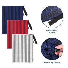 Dalykate 3 Pack Mesh Laundry Bags with Fabric Handle 24" x 36" Sturdy Nylon
