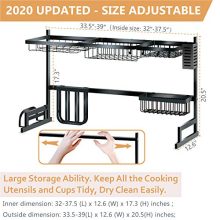 Dish Drying Rack Over the Sink -Adjustable Large Dish Rack Drainer