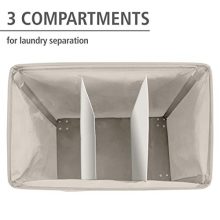 WENKO Trivo Bin Laundry Collector, 30.64 gallon/22" x 23.6" x 13.8", Beige