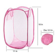 Qtopun Mesh Popup Laundry Hamper Foldable Laundry Basket Portable