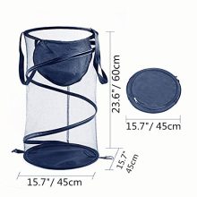 DurReus 2 Pack Foldable Pop-Up Laundry Hampers with Zipper Lid Large
