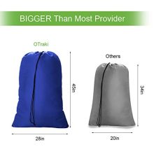 OTraki Heavy Duty Large Laundry Bag 28 x 45 inch 2 Pack XL Drawstring Travel