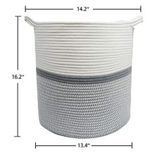 Goodpick Large Cotton Rope Basket 14.2'' x 13.4'' x 16.2'' -Baby Laundry Basket