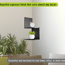 Greenco Modern Design 2 Tier Corner Floating Shelves