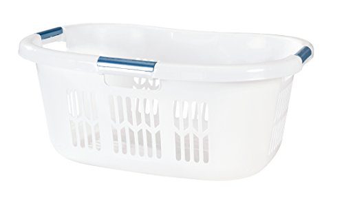 Rubbermaid FG299587WHTRB Laundry Basket, 2.1-Bushel