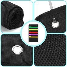 Sinzip Heavy Duty 5 Pocket Door Hanging File Organizer, Black Wall Storage Pocket