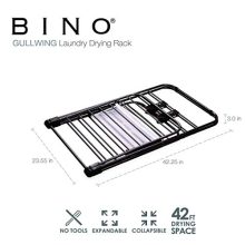 BINO Gullwing Collapsing Foldable Laundry Drying Rack, Black