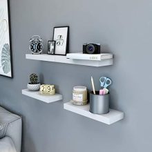 SONGMICS Floating Wall Shelf 15.7 inch, Easy Install for Decorative Display Corner