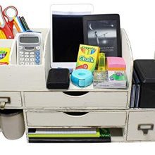 Executive Office Solutions Adjustable Wooden Desk Organizer for Desktop