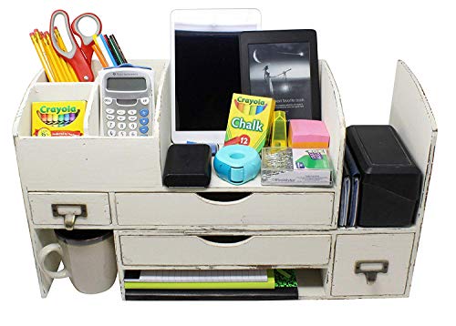 Executive Office Solutions Adjustable Wooden Desk Organizer for Desktop