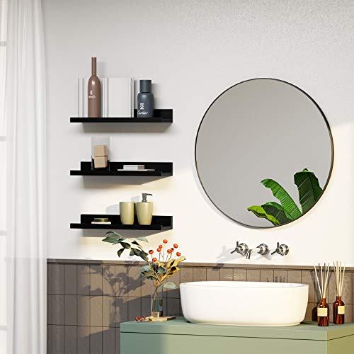 SONGMICS Wall Shelves Set of 3, Floating Shelves Ledge 15-Inch Long