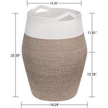 Goodpick Large Laundry Hamper | Woven Cotton Rope Clothes Hamper