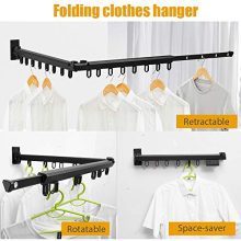 BESy Wall Mounted Folding Clothes Hanger Space-Saver