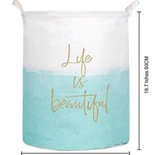 Aouker Merdes 19.7'' Waterproof Foldable Laundry Hamper, Dirty Clothes Laundry