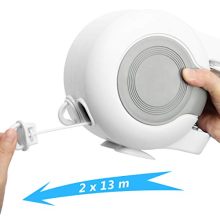Ahier Outdoor Retractable Clothesline, Double Retractable Washing Line