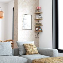 Alsonerbay Corner Shelf, Corner Shelves, 4-Shelves Wall Mounted Corner Shelf