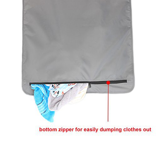 LUXJA Laundry Backpack, Laundry Bag with Extra Stainless Steel Door Hooks