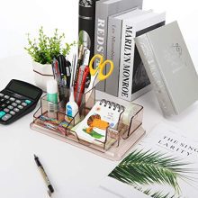 URbantin Desk Organizer, Pencil Holder Pen Holders, Acrylic Office Desk Supplies