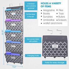Over The Door File Organizer, Hanging Wall Mounted Storage Holder Pocket Chart