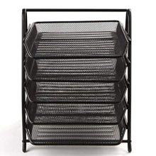 Lightweight 5-Trays Mesh Desk Organizer, Desktop File Holde