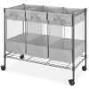 Whitmor Supreme 3 Bag Gunmetal Gray Laundry Organizer