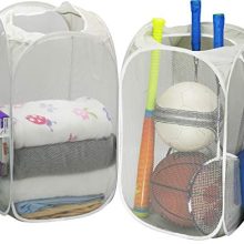 2 Pack - SimpleHouseware Mesh Pop-Up Laundry Hamper Basket