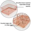 Ogrmar Rose Gold Desk Supplies Organizer, Multi-Functional Mesh Desk Organizer