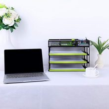 Rackarster Mesh Desktop Office Organizer - 3 Tier Stackable Desk Paper Organizer