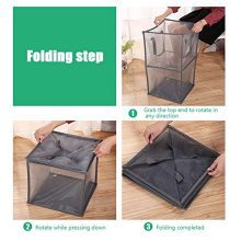Foldable Mesh Pop-Up Laundry Basket – Space-Saving Hamper with Reinforced Handles