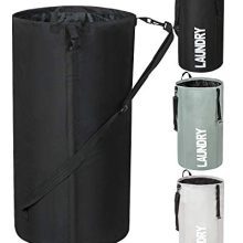 Chrislley 106L Collapsible Laundry Bag Backpack Laundry Liner Extra Large Laundry Basket Foldable Laundry Hamper Dirty Clothes Hamper for Laundry（Black）