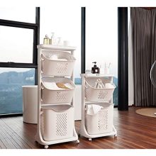 Multipurpose Sorter Basket ,3-Tier Laundry Basket with Wheel Rolling Laundry Sorter